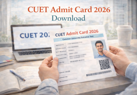 CUET Admit Card and Laptop Setup