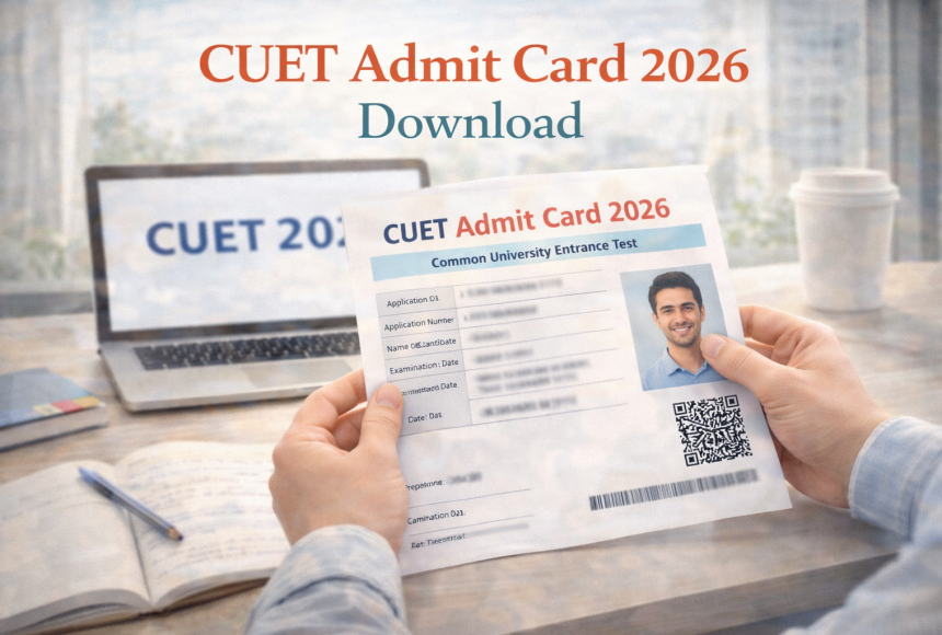 CUET Admit Card and Laptop Setup