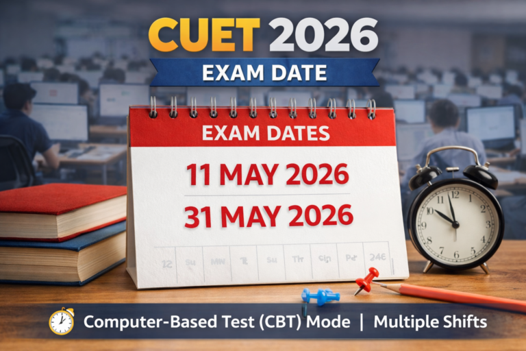 CUET 2026 exam date with official schedule, subject-wise exam dates, and shift timings
