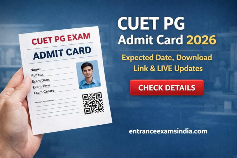 CUET Admit Card 2026 download hall ticket, exam date, login process and exam day guidelines