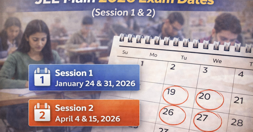 JEE Main 2026 Exam Dates (Session 1 & 2)