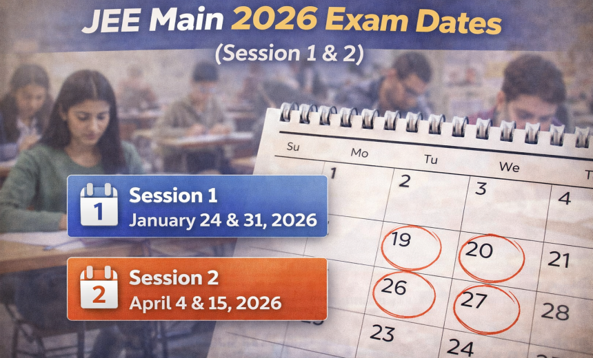JEE Main 2026 Exam Dates (Session 1 & 2)