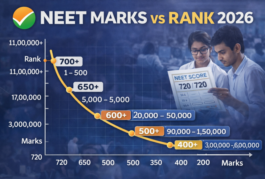 NEET marks VS Rank
