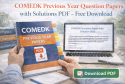 COMEDK previous year question papers with solutions PDF download