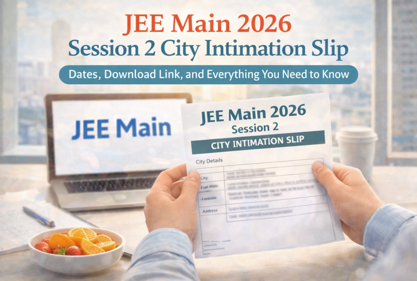 Steps to download JEE Main 2026 Session 2 City Intimation Slip from NTA website