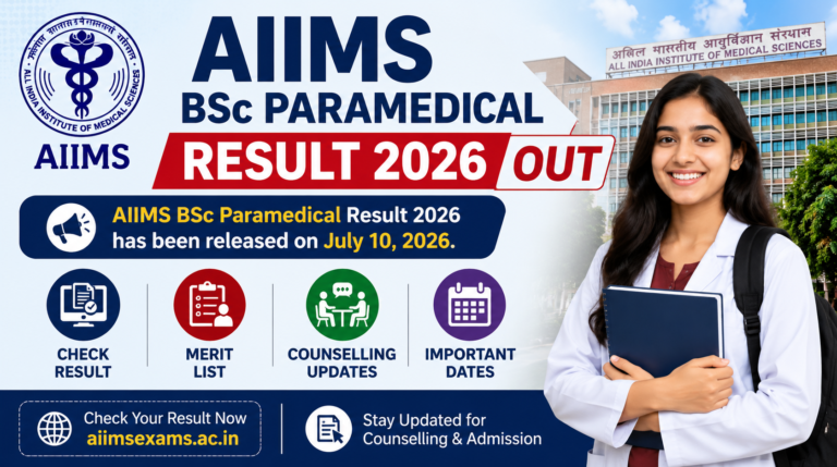 AIIMS BSc Paramedical Result 2026 OUT