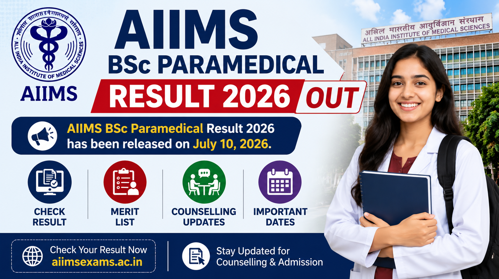 AIIMS BSc Paramedical Result 2026 OUT