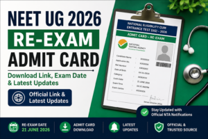 NEET UG 2026 Re-Exam Admit Card