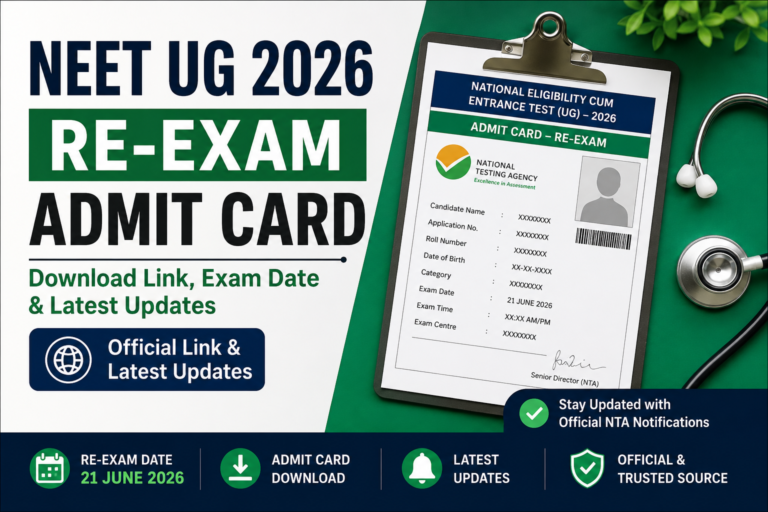 NEET UG 2026 Re-Exam Admit Card